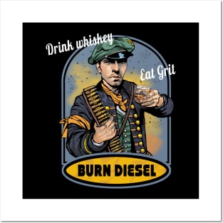 Dieselpunk:  drink whiskey Posters and Art